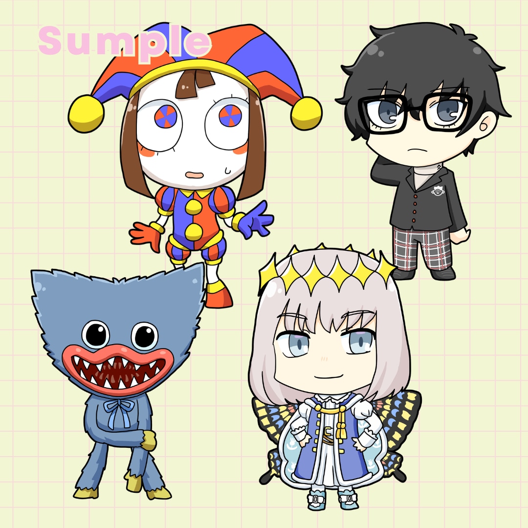 ミニキャラ・SDキャラのイラストお描きします 既存キャラのデフォルメなど、SNSや配信活動でご利用可能！ イメージ8