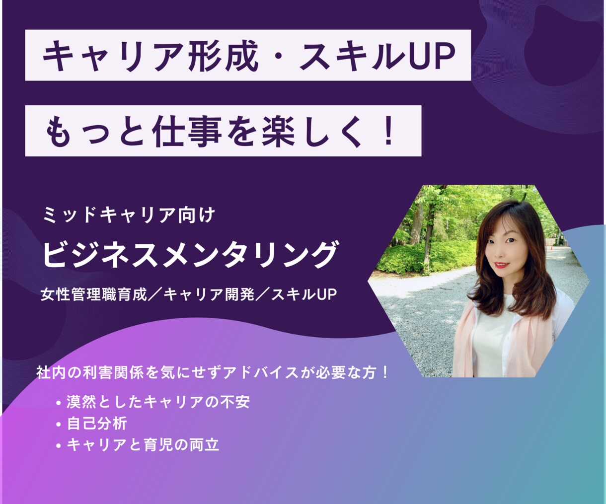 仕事の課題を話し合いながら一緒に解決いたします ミッドキャリアや管理職向け／仕事の課題解決／キャリア開発 イメージ1