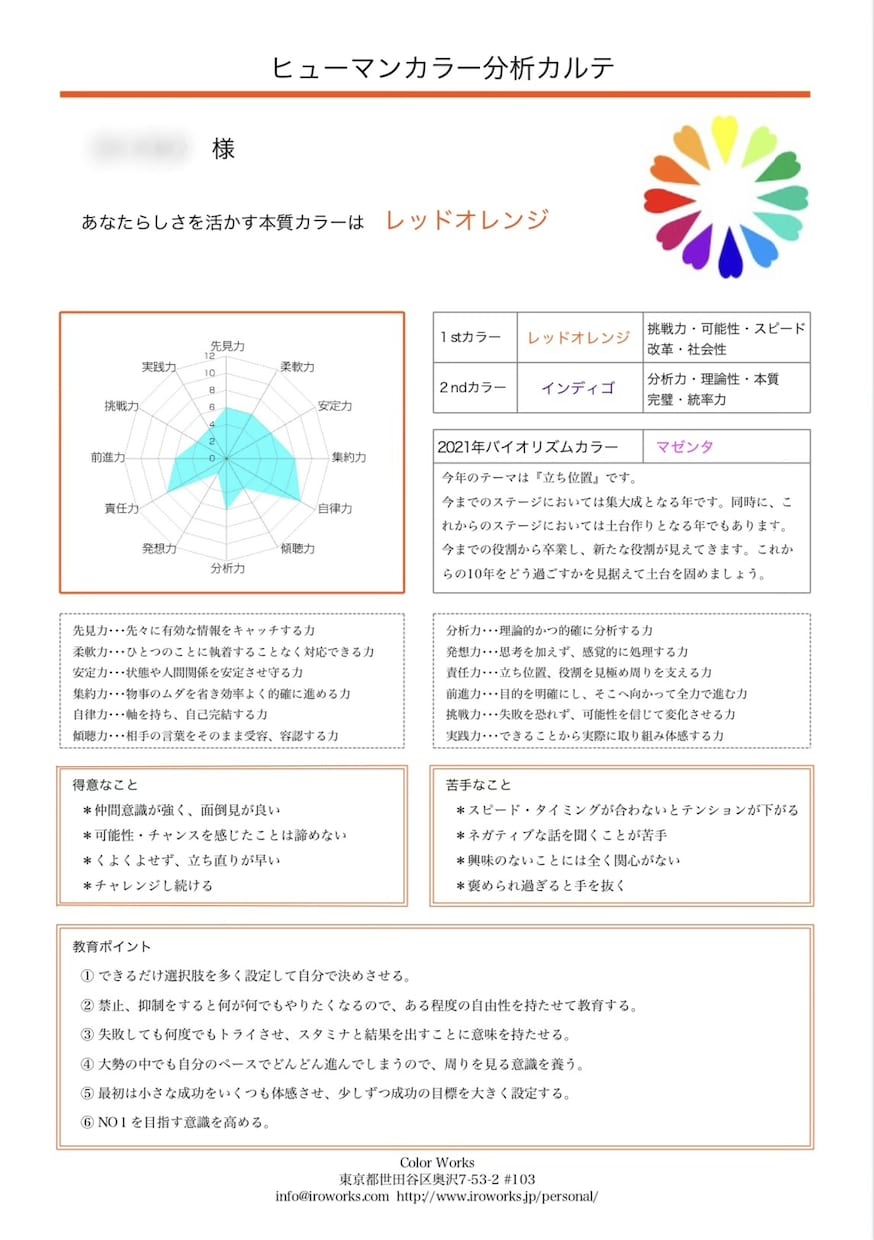 私は何色？あなたのヒューマンカラーを診断します ご自身をはじめ、恋人やお子さま、企業研修にもご活用頂けます！ イメージ2