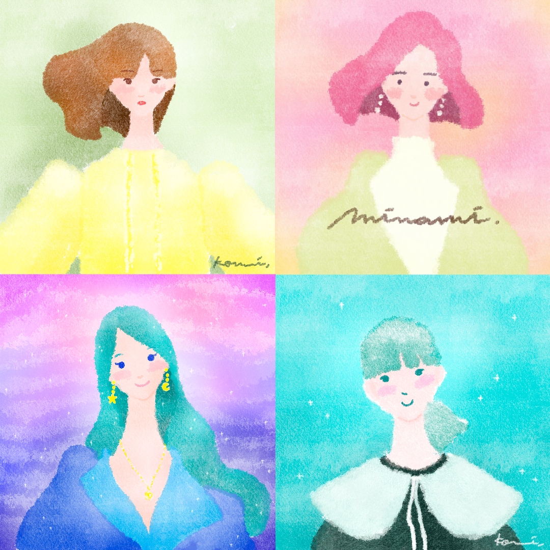 ふんわり抽象的なかわいいイラストを描きます SNS／ブログ／プロフィール用似顔絵アイコンイラスト イメージ1