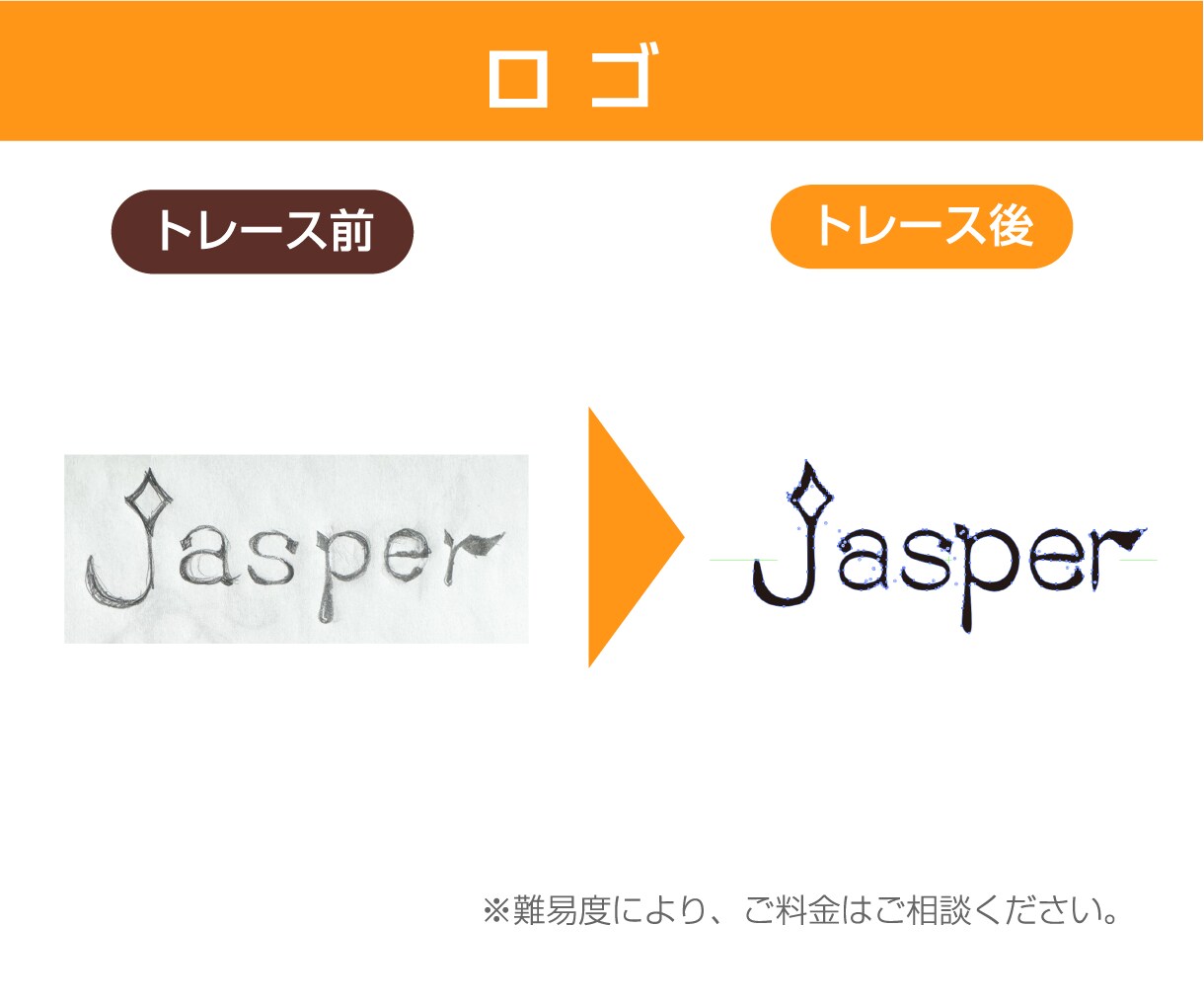 粗い画像・イラスト・ロゴ・をトレースデータ化します 印刷使用OK！美しい仕上がりのベクターデータ作成 イメージ3