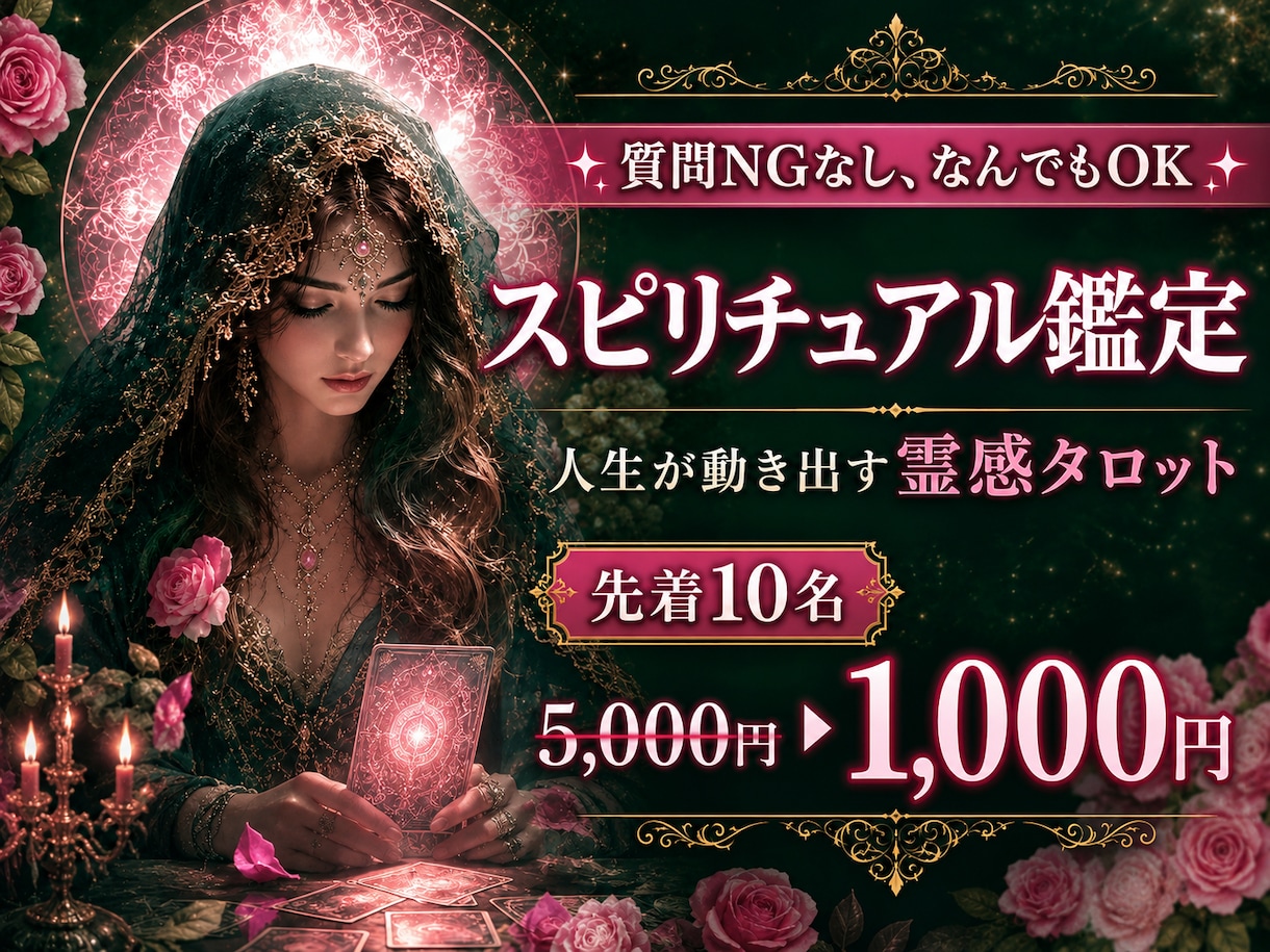 人生が動き出す霊感タロット✖️なんでも鑑定します NGなし、未来、故人の声、前世、恋愛、仕事、金運、守護霊◎ イメージ1
