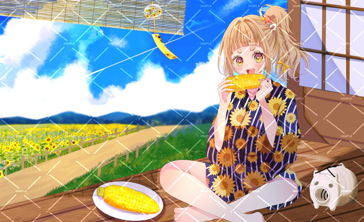 5000円！5名様限定！透明感溢れる一枚絵描きます 嬉しい納品の速さ！歌ってみたなどに可愛いイラストいかがですか イメージ8