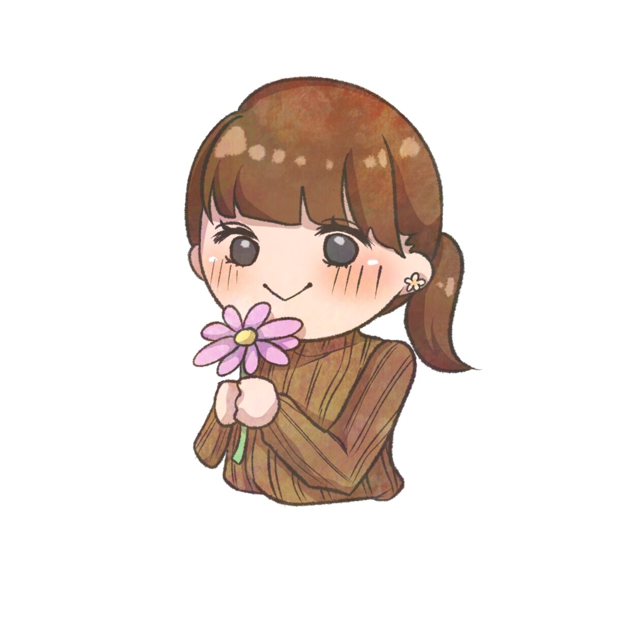 商用OK！ゆるふわアイコン似顔絵描きます シンプルで可愛い使いやすいアイコンです！ イメージ3