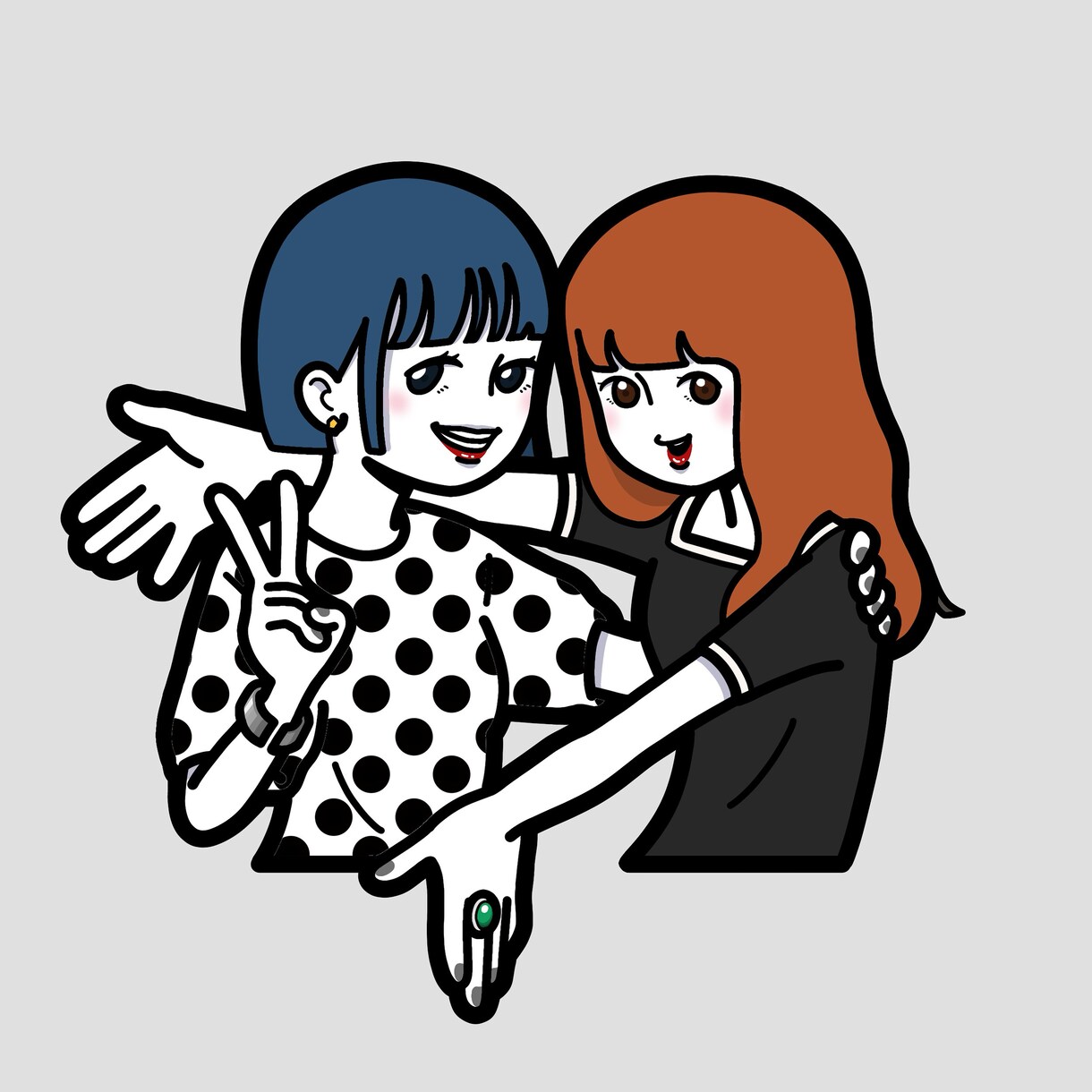 贈り物にいかがですか？ペア人物イラスト描きます 誕生日や記念日に特別な１枚を添えてみては？ イメージ4