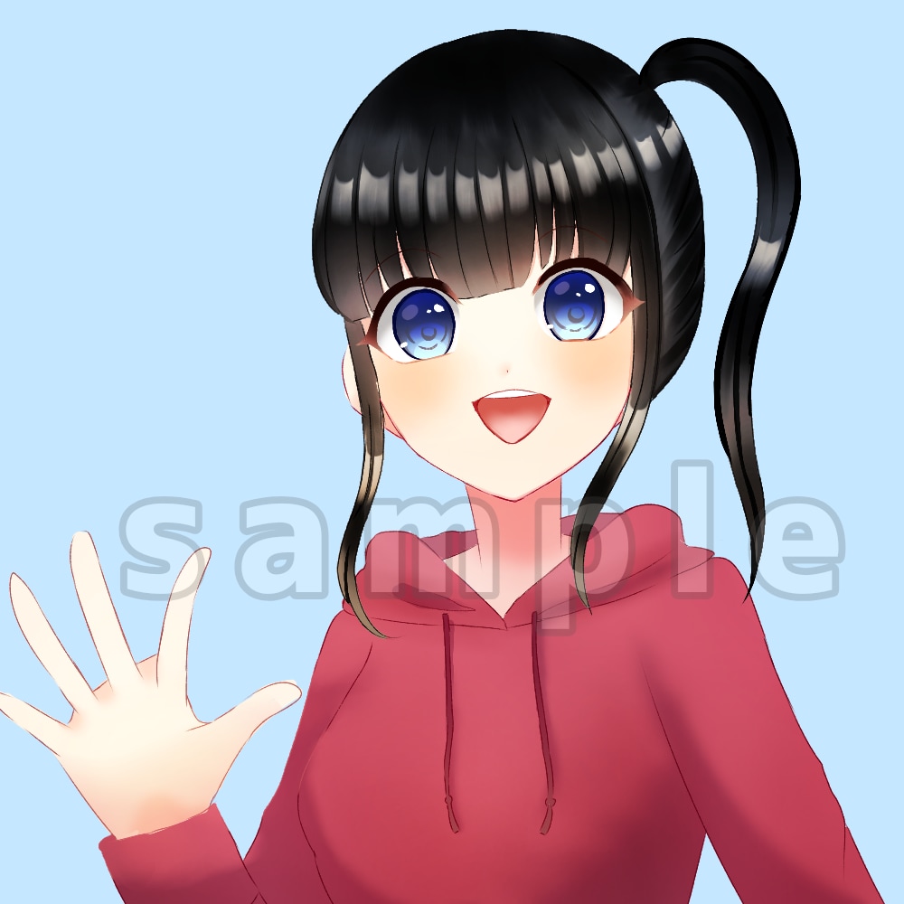 アイコン欲しい人向けにオリジナルイラスト描きます SNSやなどで使える可愛い女の子のイラストを描きます イメージ2