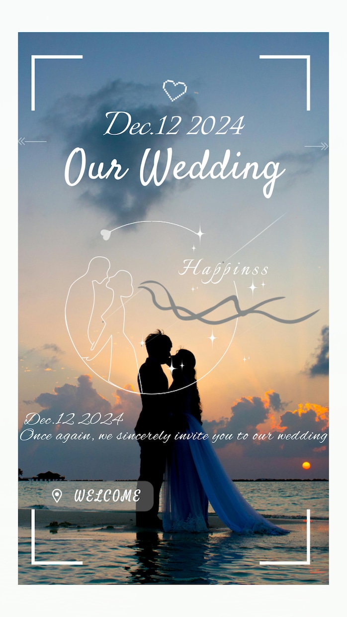 唯一無二の結婚招待状動画を作ります ゲストを驚きと感動で満たす、心に残る招待状を。 イメージ4