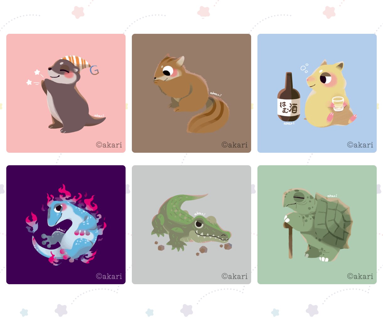 ほっこり可愛い動物イラストを描きます 主線なしのやさしいタッチでペットを可愛く イメージ8