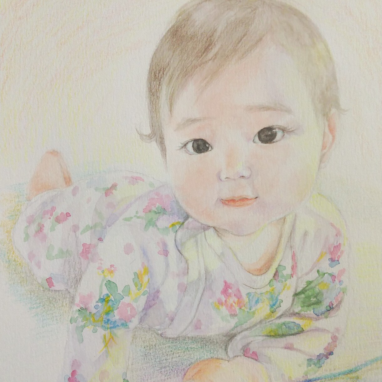 水彩絵の具と色鉛筆で1枚1枚丁寧にお描きします 記念に残る可愛い赤ちゃんの似顔絵 イメージ9