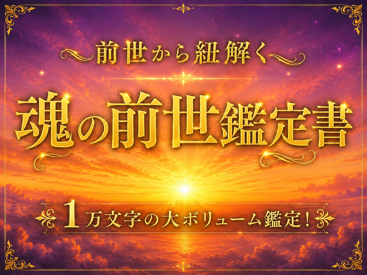 前世の記憶から紐解く魂の鑑定書をお届けします 【9月中期間限定1500円】前世の記憶と才能から理想の未来へ イメージ1
