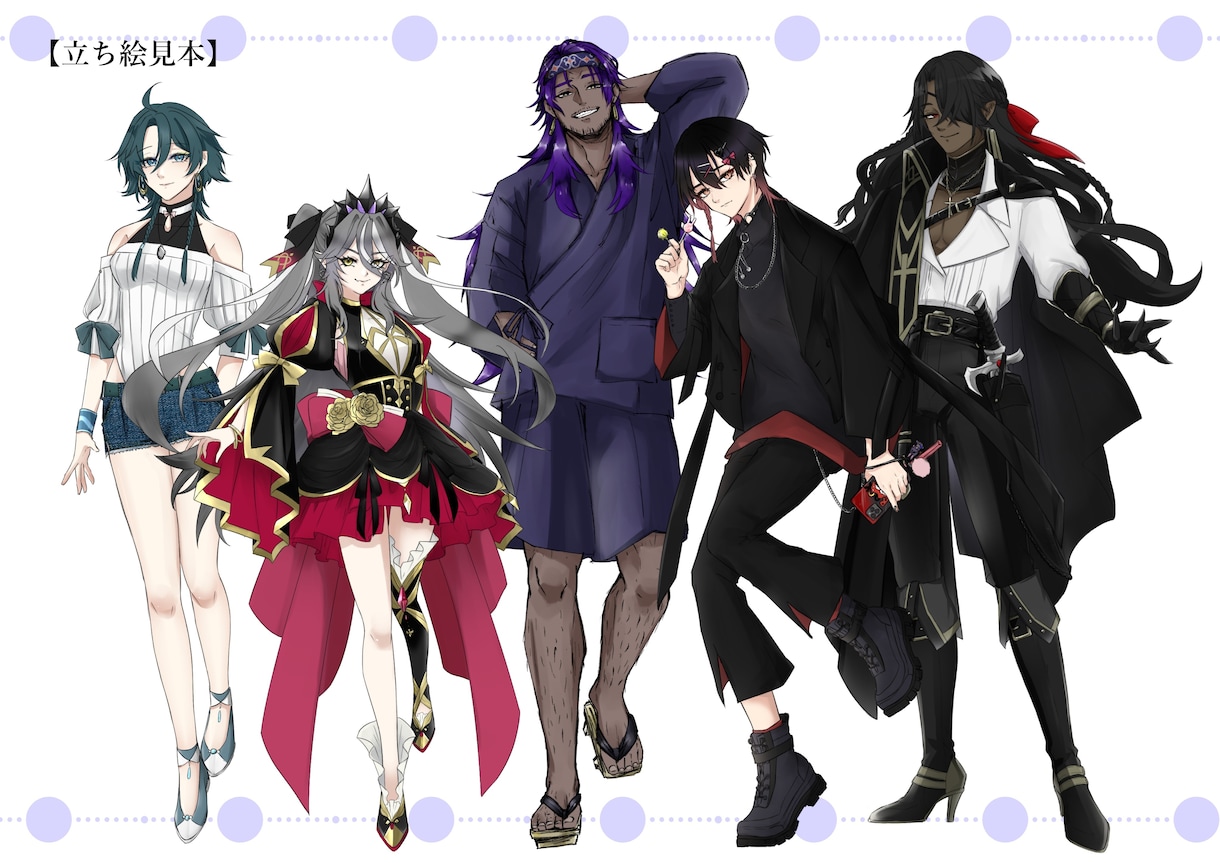 貴方のイメージするキャラクターデザインを制作します TRPGや創作に必要なキャラデザを制作いたします。 イメージ2