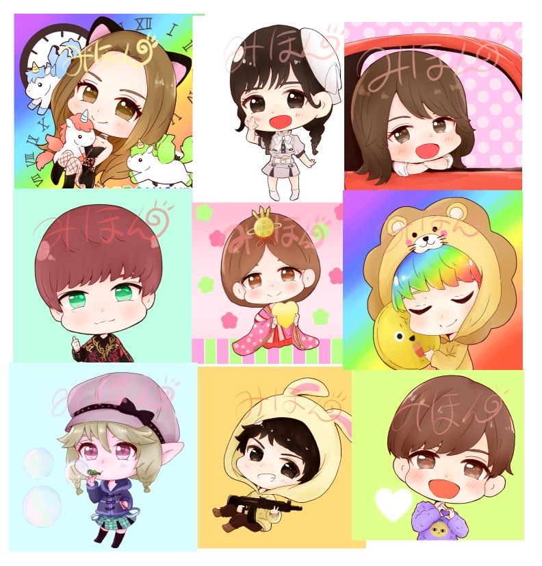 かわいいミニキャラのアイコン、ヘッダー描きます もちっと頬っぺがおいしそうなイラスト イメージ8