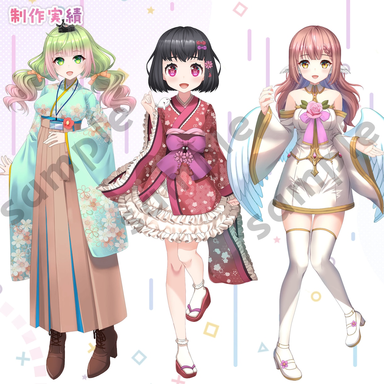 イリアムIRIAM立ち絵キャラクターデザインします 男性OK！VTuberデビューに！テンプレ対応、商用込 イメージ4