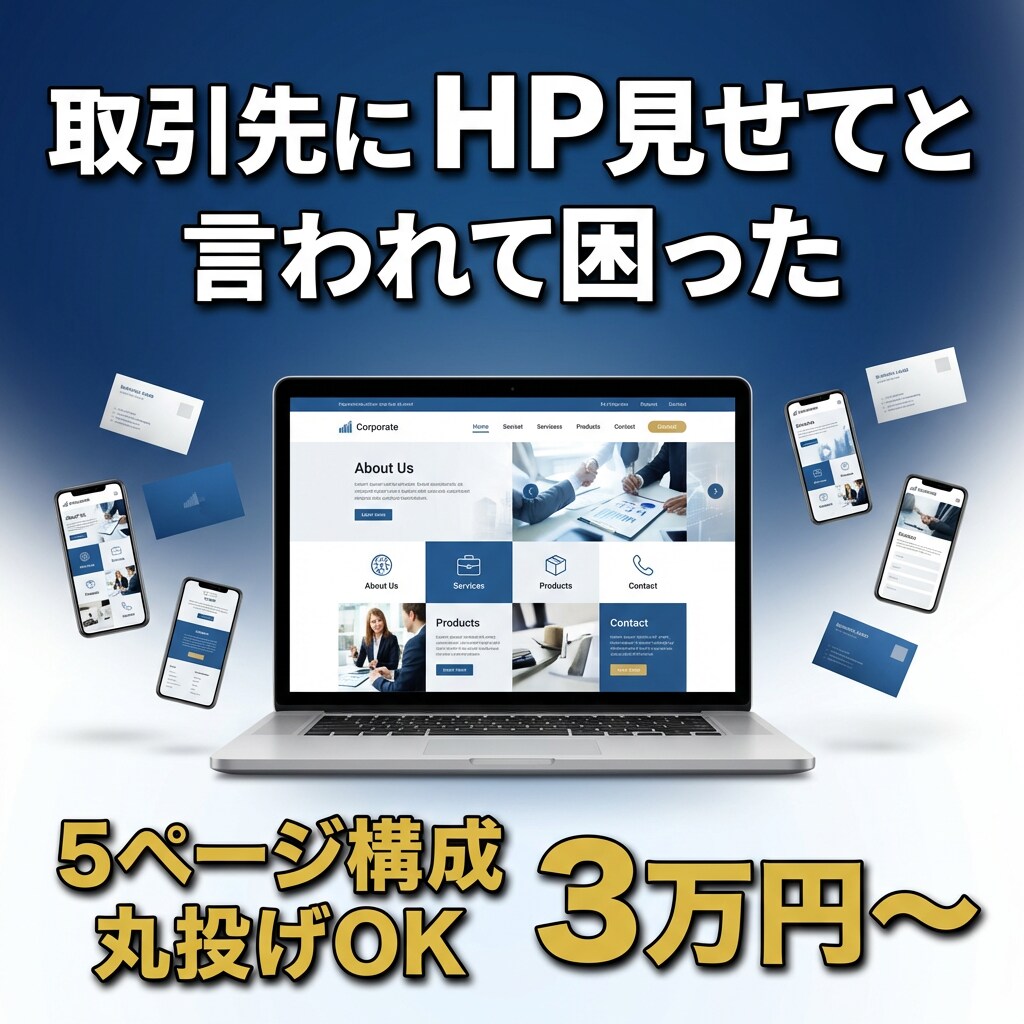丸投げOK!小さな会社のHP制作しますます 打ち合わせ1回で名刺代わりのHPが完成します イメージ1