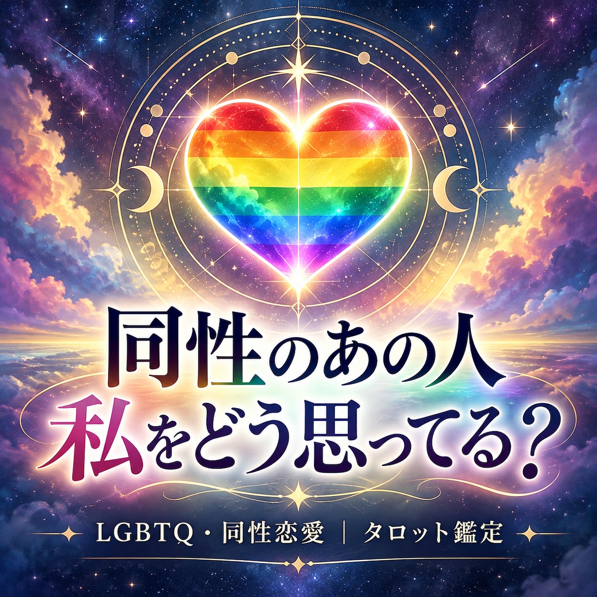 同性のあの人の気持ちをタロットで占います LGBTQ・同性恋愛｜あの人の本音と二人の今後を読み解きます イメージ1