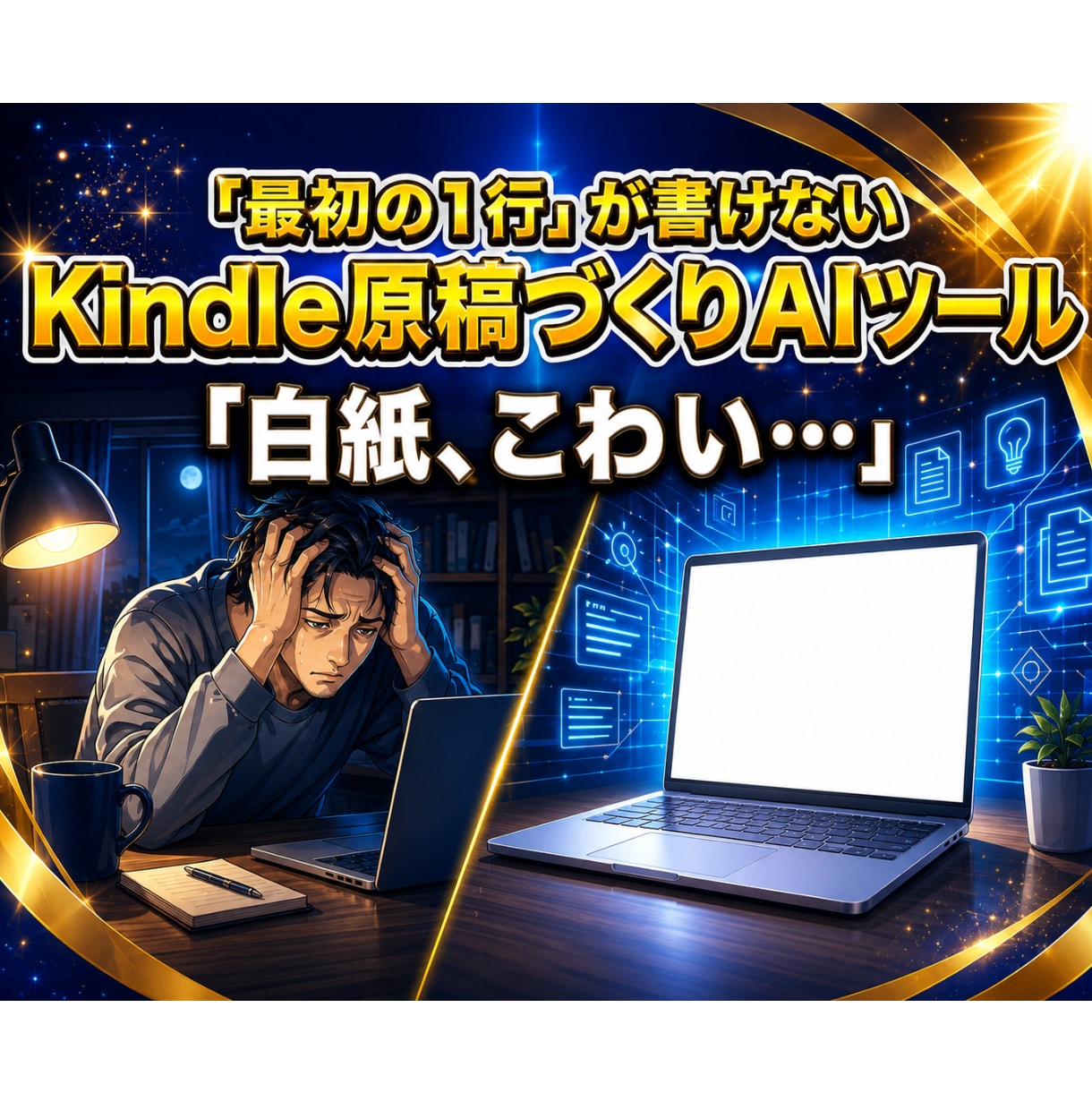 電子書籍原稿の下書きを作るAIツールを提供します 書けない夜も、テーマを伝えるだけで原稿の下書きが形になります イメージ1