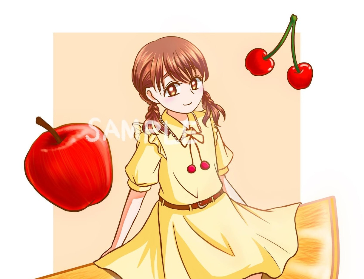 可愛い洋服の女の子イラスト描きます SNS用アイコンや挿絵にどうぞ！ イメージ3