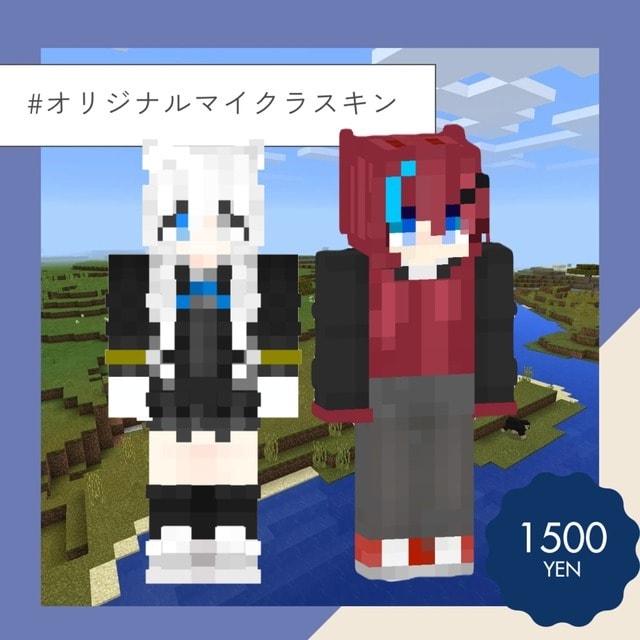 オリジナルマイクラスキン 作成します 配信や動画をあなたのオリジナルスキンで！ イメージ1