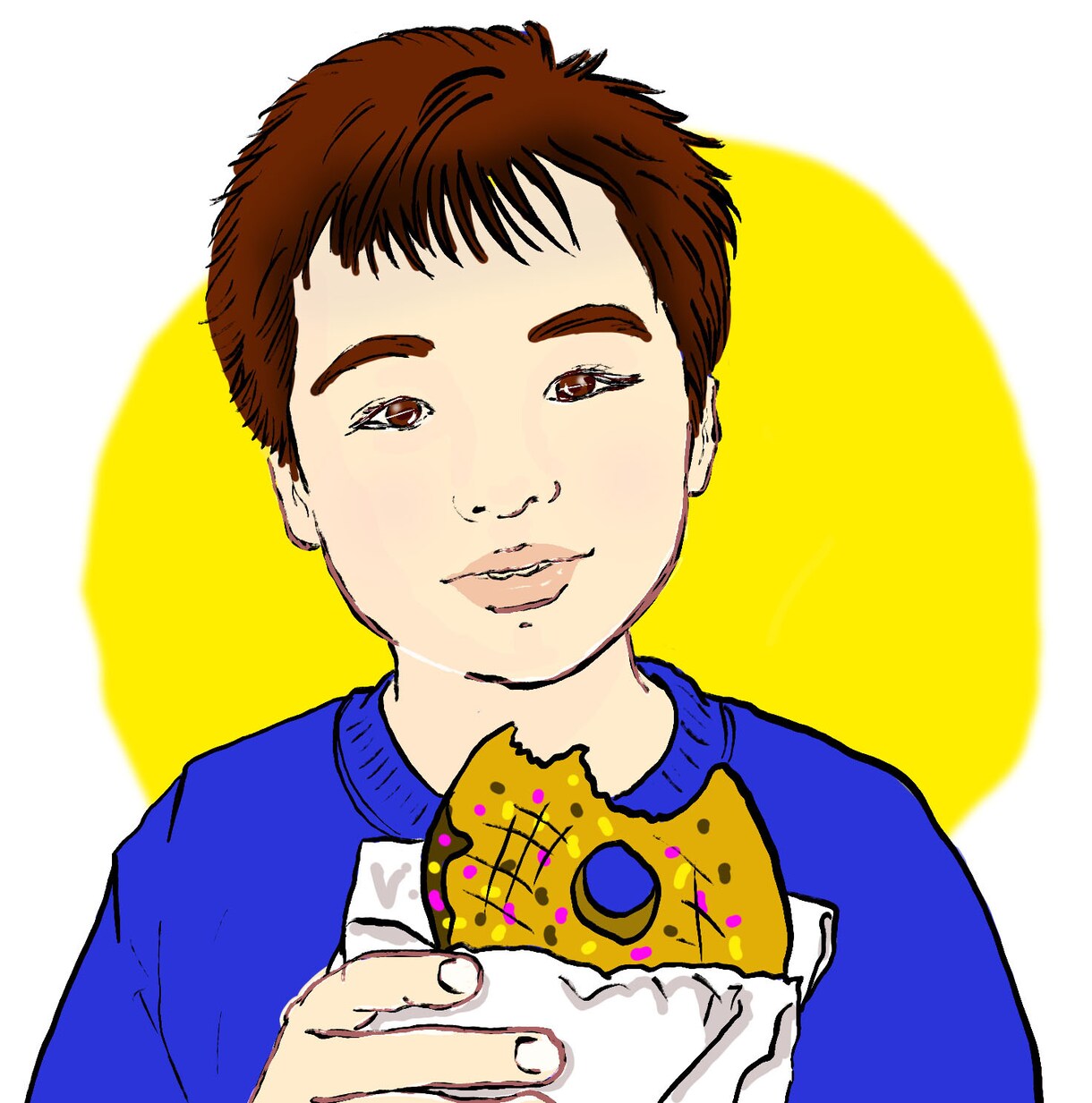 大切な人や記念日にたった一つのイラスト作成します デジタルイラストでその人らしさを引き出すイラストを描きます イメージ3