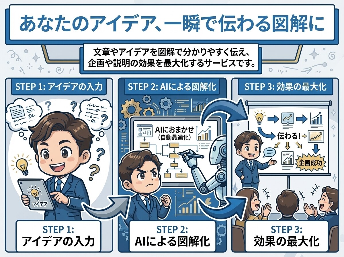 即日納品！一目で伝わる図形を作ります あなたは文章を送るだけ！AI×プロ視点で作成します イメージ1