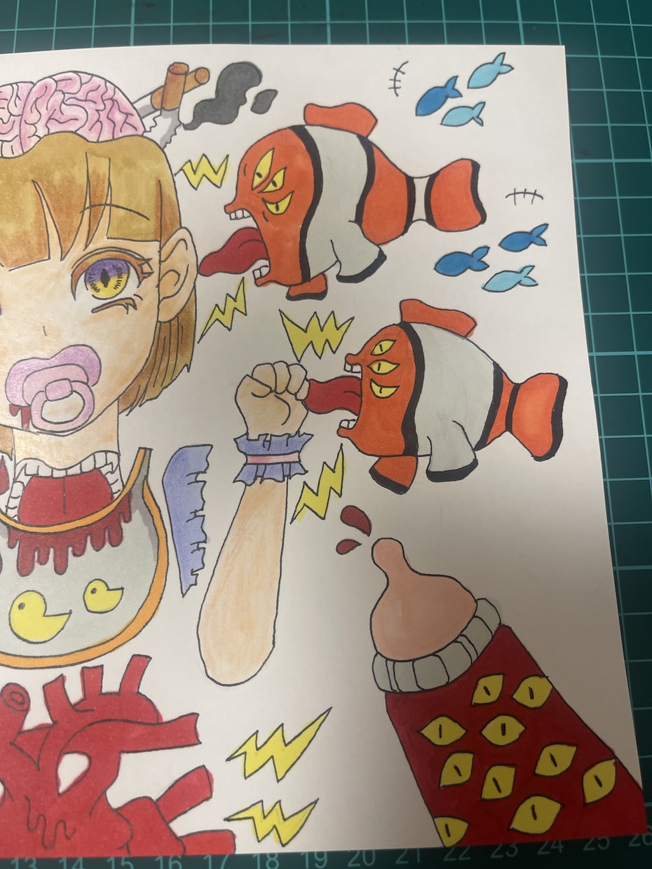 自己の感情を表現した作品を作成します ストレスによる大人の赤ちゃん返り イメージ4