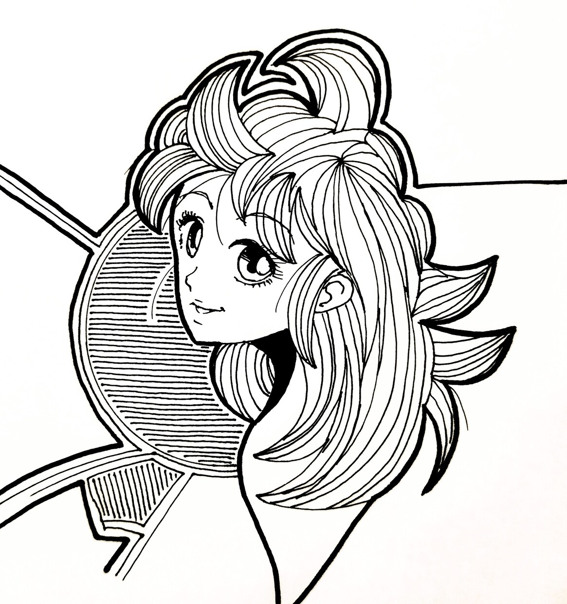 色紙に絵を描きます モノクロの世界をお楽しみ下さい イメージ6