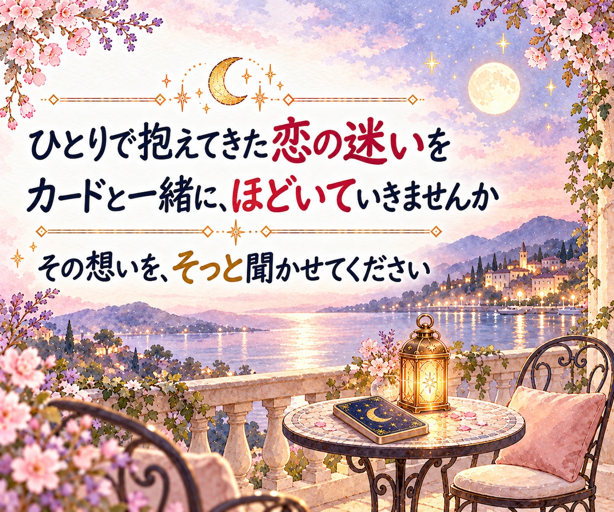 恋人♡気になる人の本音をタロットで読み解きます 一人で抱えてきた恋の迷い、カードと一緒にほどいていきませんか イメージ6