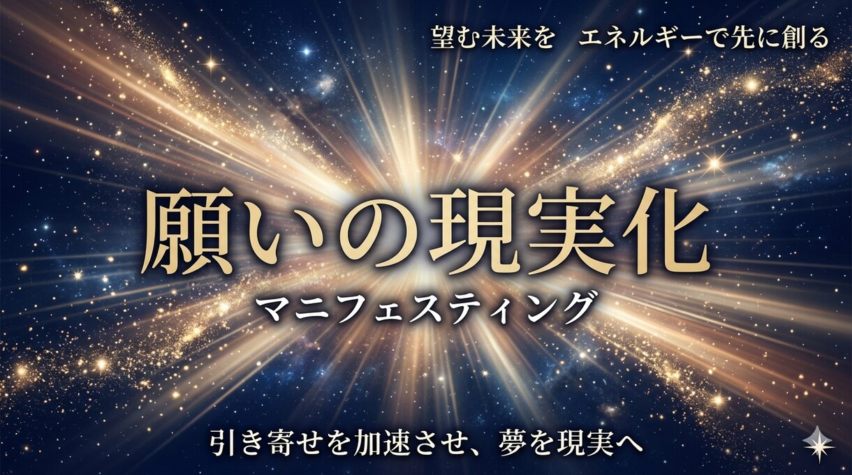 願いの現実化｜望む未来をエネルギーで創ります 引き寄せを加速・未来を先に創造 イメージ1