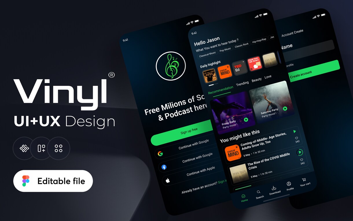 Mobile apps ui Designます I will design Mobile aps UI イメージ1