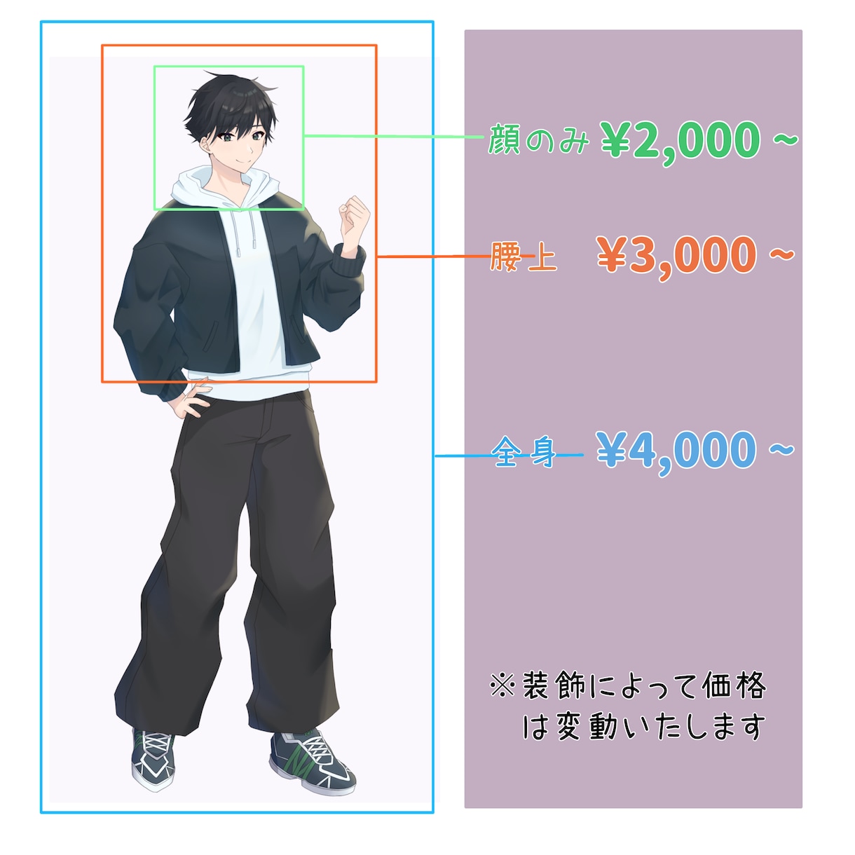 立ち絵の全身イラスト4,000円 で描きます 【若干名限定】TRPGや動画、コテキャ等 イメージ2