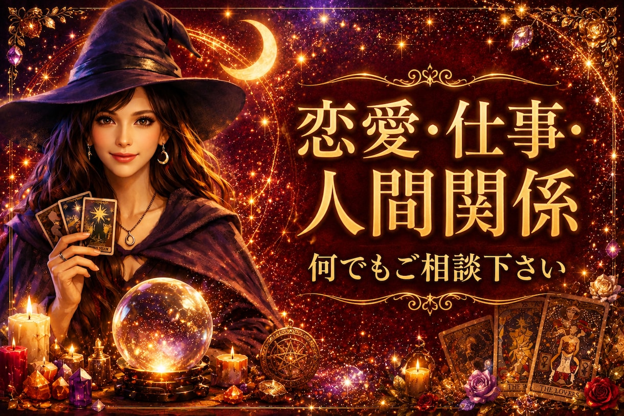 占い師がお聴きします❣恋愛や仕事何でも鑑定します 相手の気持ち/複雑恋愛/遠距離/復縁/人間関係/引き寄せ イメージ1