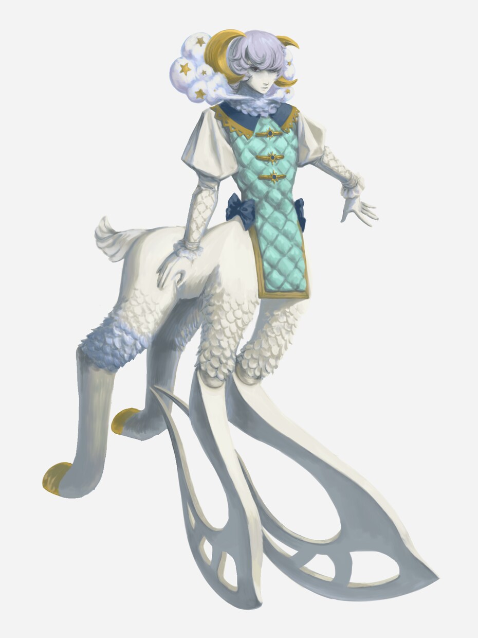 人外男性キャラデザイン・厚塗り立ち絵制作します ダークで幻想的なキャラクターをデザインから制作 イメージ9