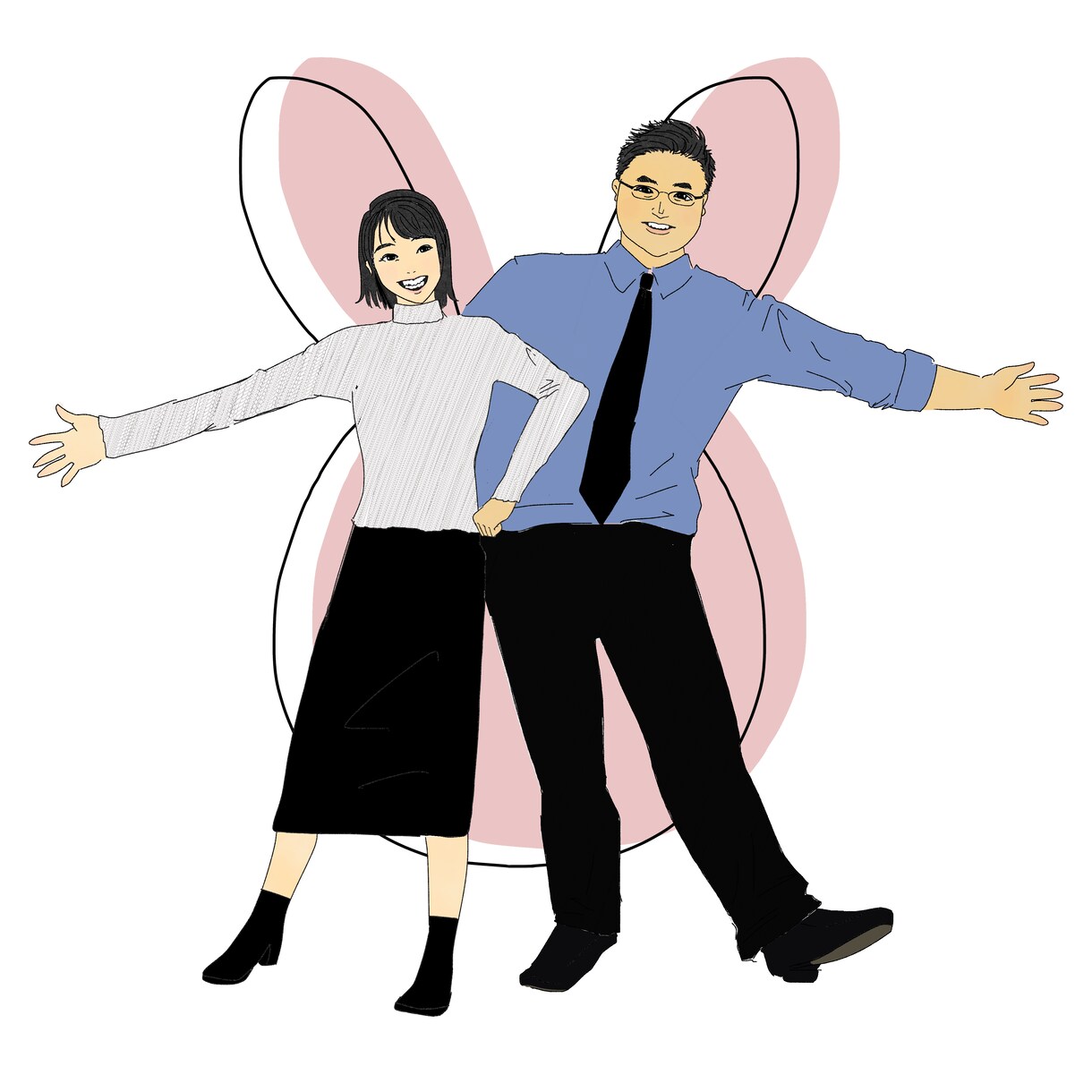 モニター価格☆優しい印象のイラストを描きます ウェディングボードや、プレゼントにもいかがでしょうか イメージ1