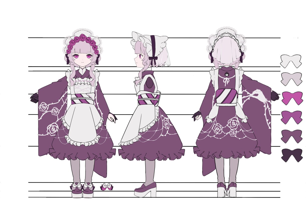 キャラクターデザイン及び三面図承ります 固定キャラクターを作りたい方におすすめです。 イメージ2