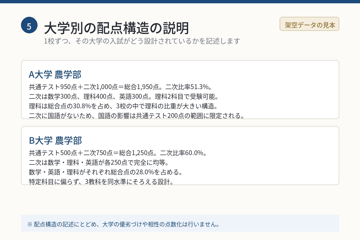 その志望校、得意科目は何点分か整理します 娘のために作った配点比較表、あなたのお子さんにも作ります イメージ7