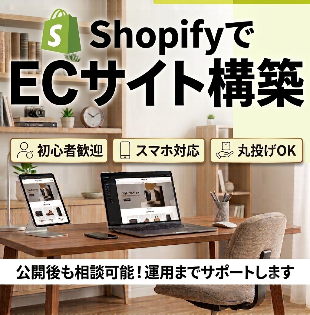Shopifyで理想のECサイト作ります デザインから機能実装まで！初心者の方も安心してお任せください イメージ1