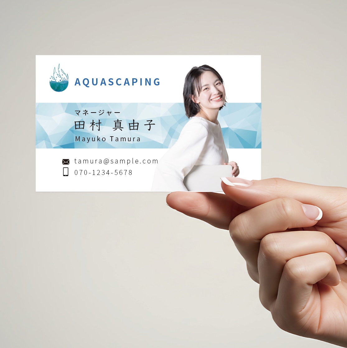 顔入り×QRコード入りのポートレート名刺作成します インストラクターやフリーの事業者にオススメ ポートレート名刺 イメージ6