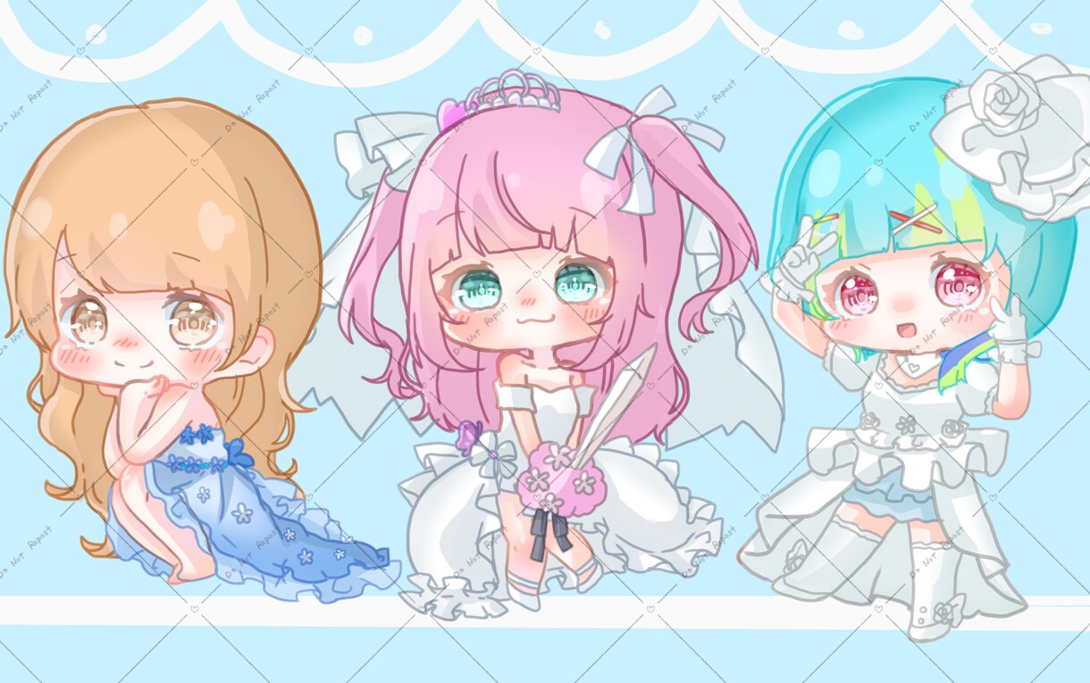 あなただけのキラキラお目目のミニキャラ描きます あなたや好きをかわいいキャラに描きます！ イメージ5