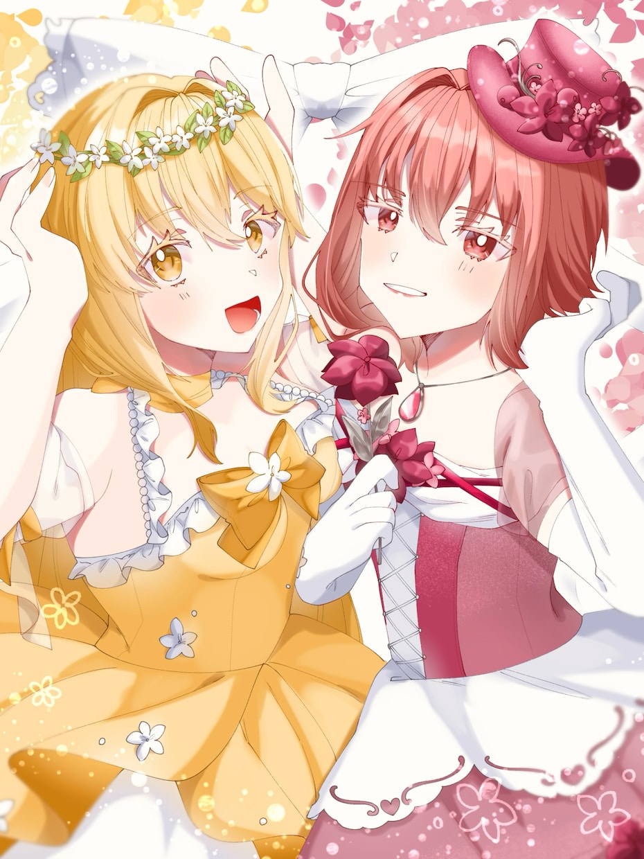 かわいい女の子のイラスト描きます 基本膝から上、シンプルなリボン背景でお届けします！ イメージ5