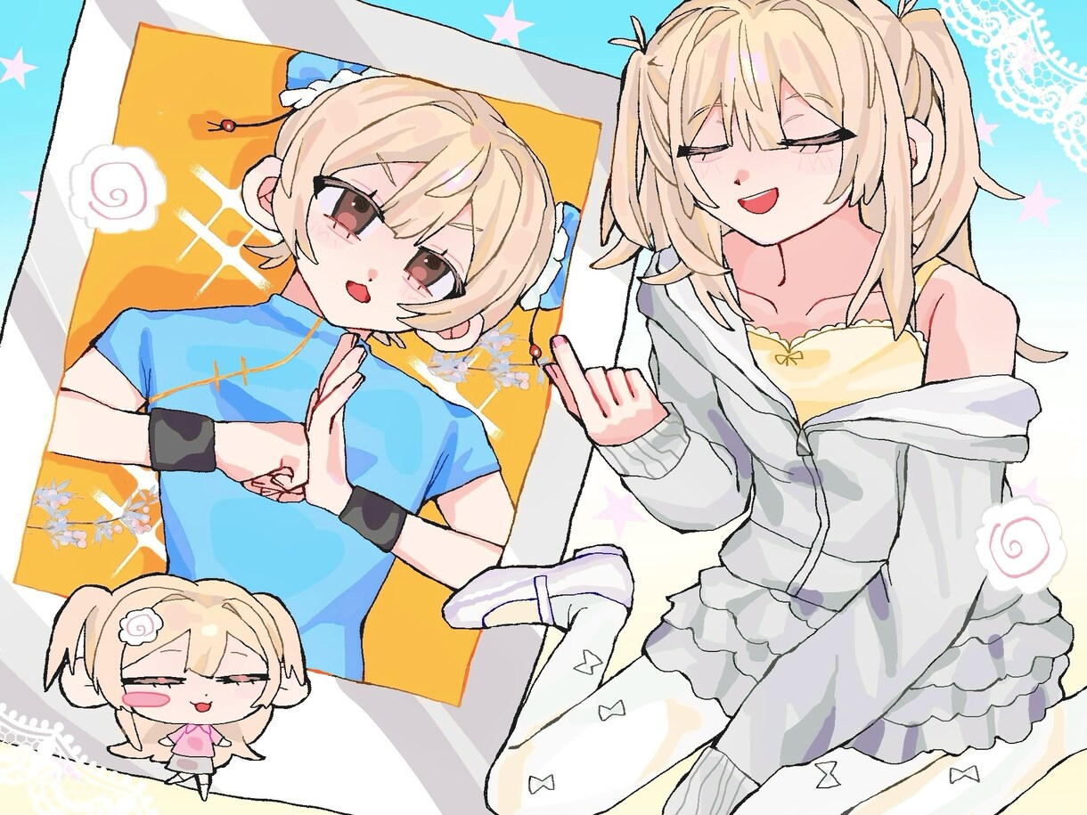 最短3日:SNS用のアイコンや1枚絵を作成します いつでも相談可能！現実的な女の子の衣装デザインが得意です！ イメージ2