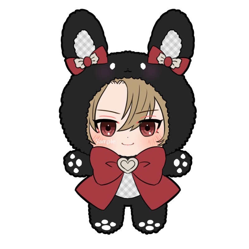 最短3日！商用可能！うさぬい描きます リテイク可能！2人目500円！アクセ追加のオプションなし！ イメージ6