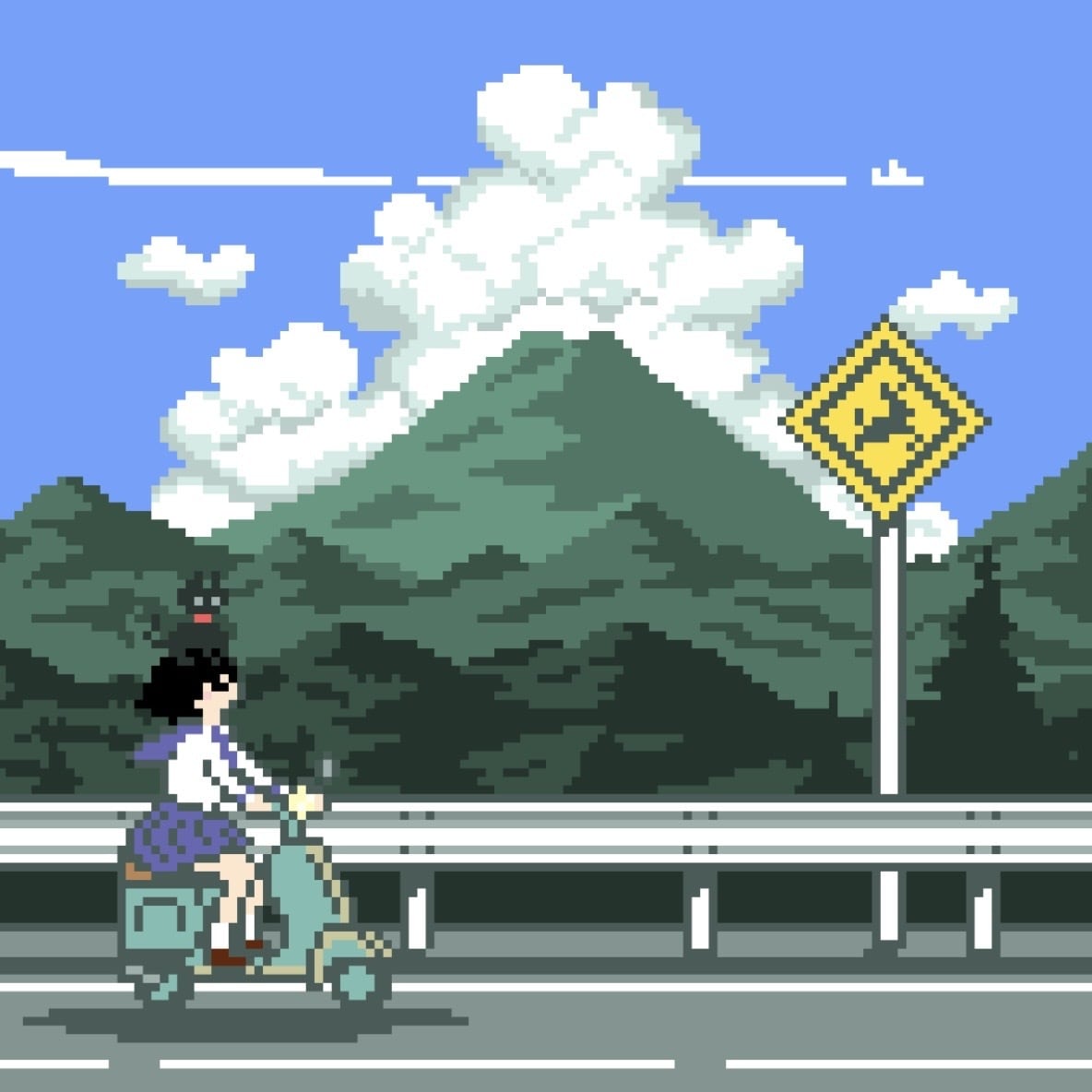 ドット絵で風景イラスト・アニメーションを制作します どこか懐かしい、レトロゲーム風の風景ドット絵を描きます イメージ1