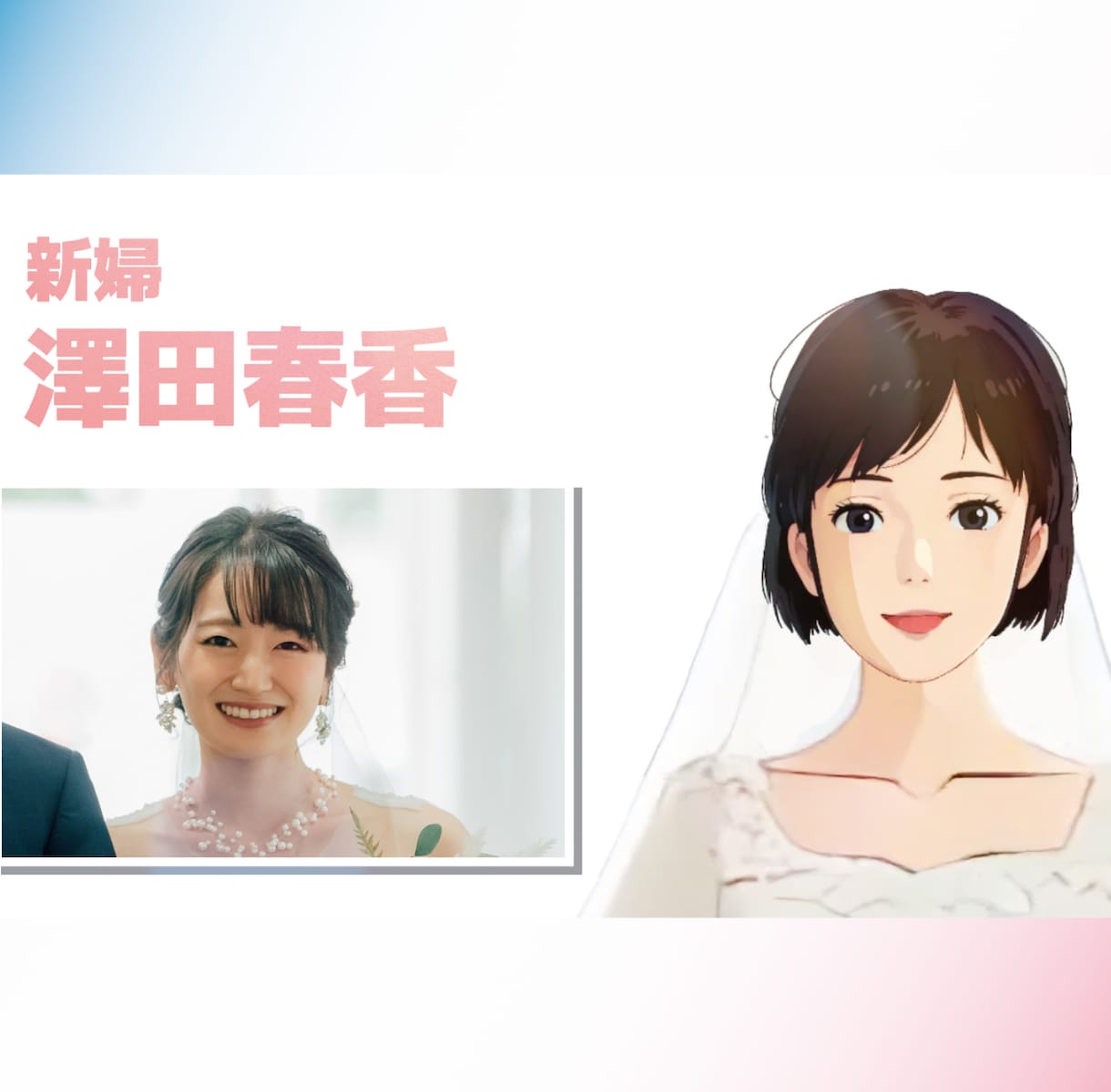 スラムダンク風★似顔絵の結婚式ムービー作ります 【似顔絵あり】カラーアニメで動くおしゃれなOPムービー イメージ4
