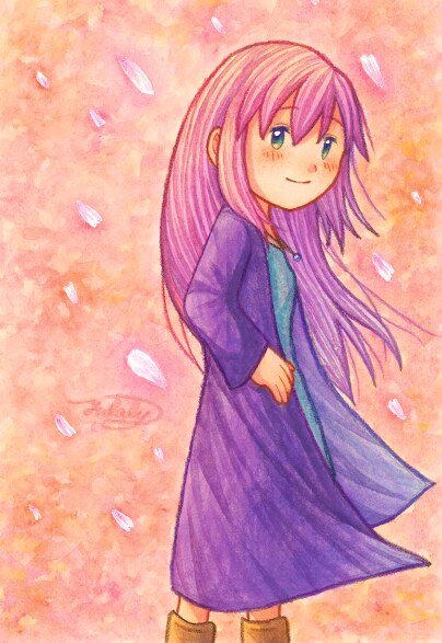 水彩色鉛筆ではがきサイズイラストを描きます 絵本のような、温かくて優しい絵柄が得意です！ イメージ6