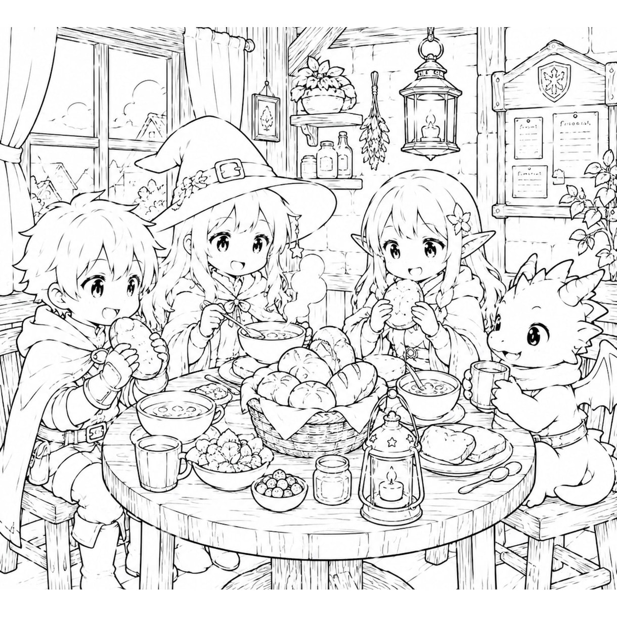 オリジナル塗り絵をオーダーメイドで制作します お子様の知育やプレゼントに！世界に一つの線画イラスト イメージ2