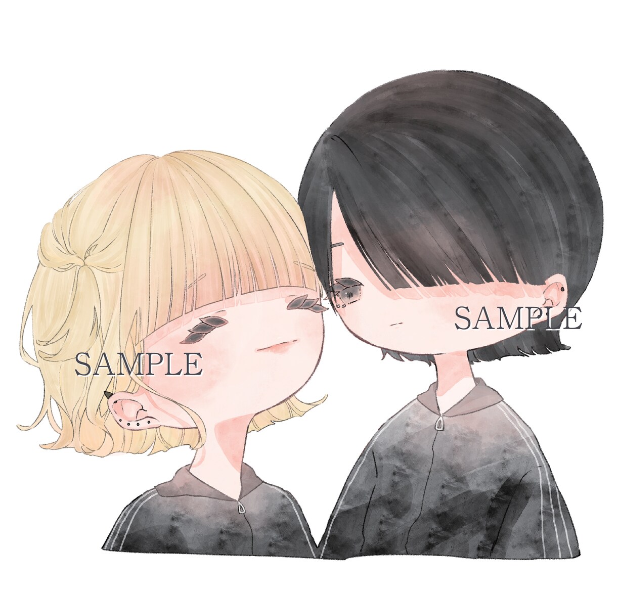 ラフ修正何度でも◎透明水彩でイラスト描きます X/YouTube/インスタなど色んな用途で使用可能！ イメージ9