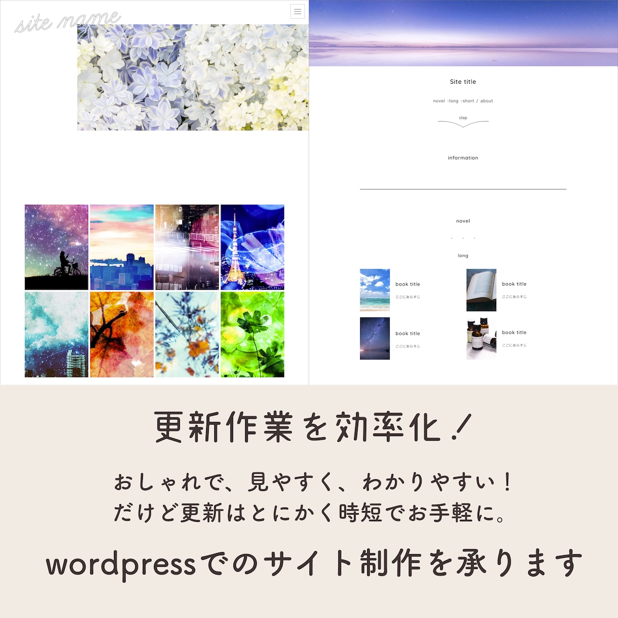 個人サイト・同人サイト制作します WordPressで手軽・時短な更新を実現！ イメージ2