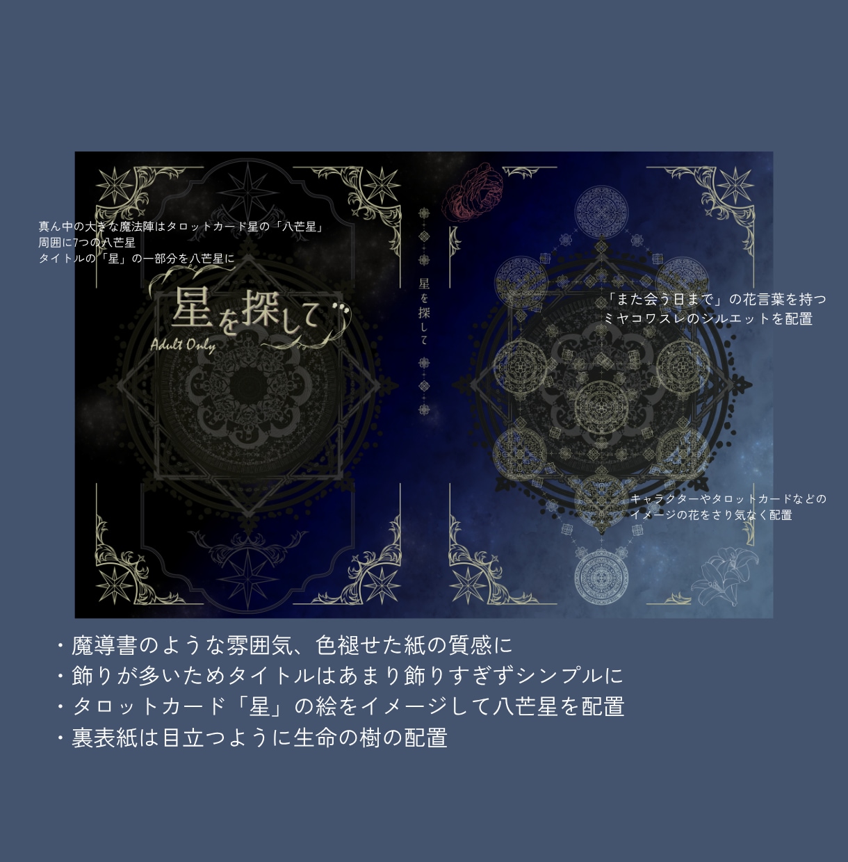 同人誌表紙デザイン・タイトルロゴ＆感想届けます 無料修正3回付き！初心者さんも大歓迎 イメージ2