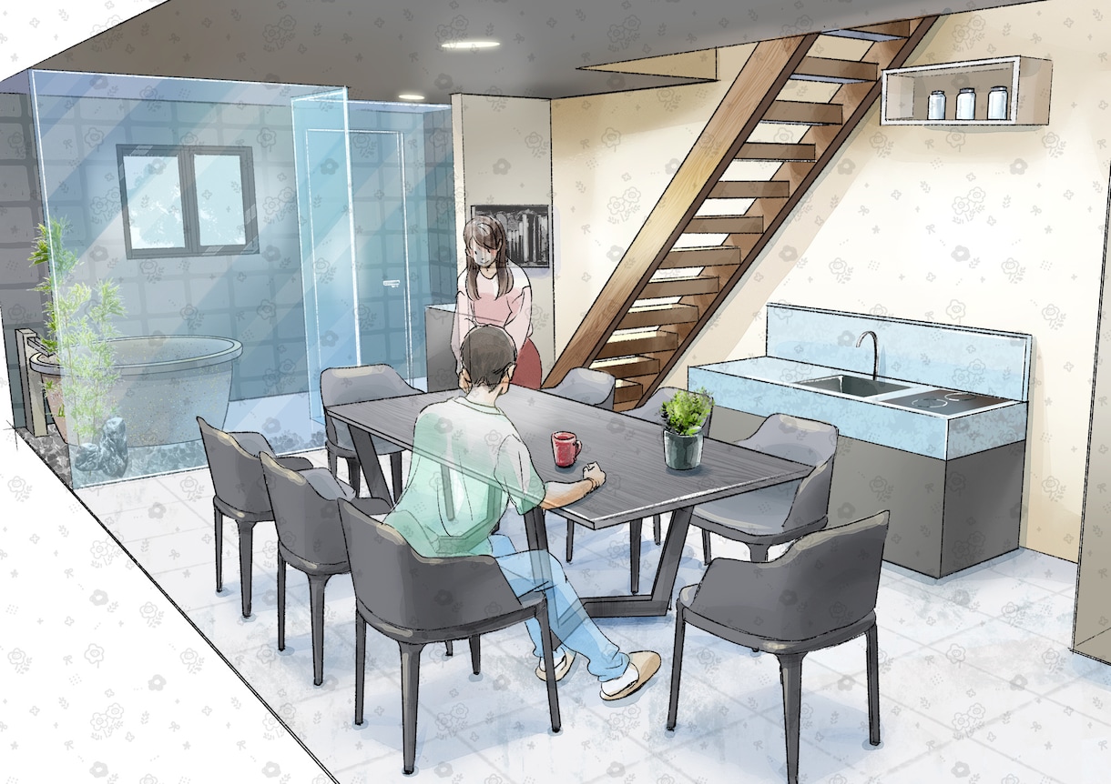 表情イキイキな手描きパースを作成します 伝わる！シンプルなカットで説得力up イメージ8