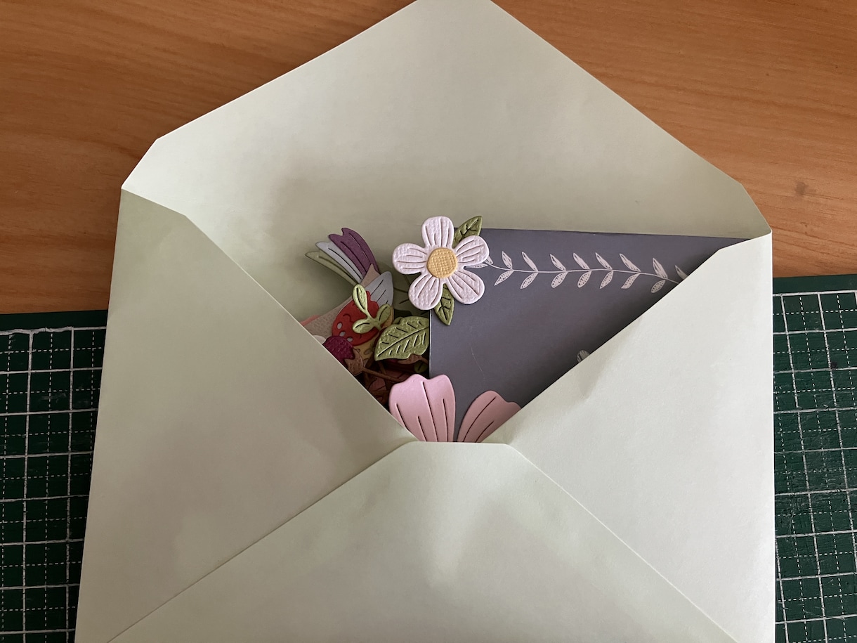 簡単１５分工作　花カゴカードキット作ります 美術と理科を遊ぼ　作って光る　飾って贈れるカード　ビジュリカ イメージ3